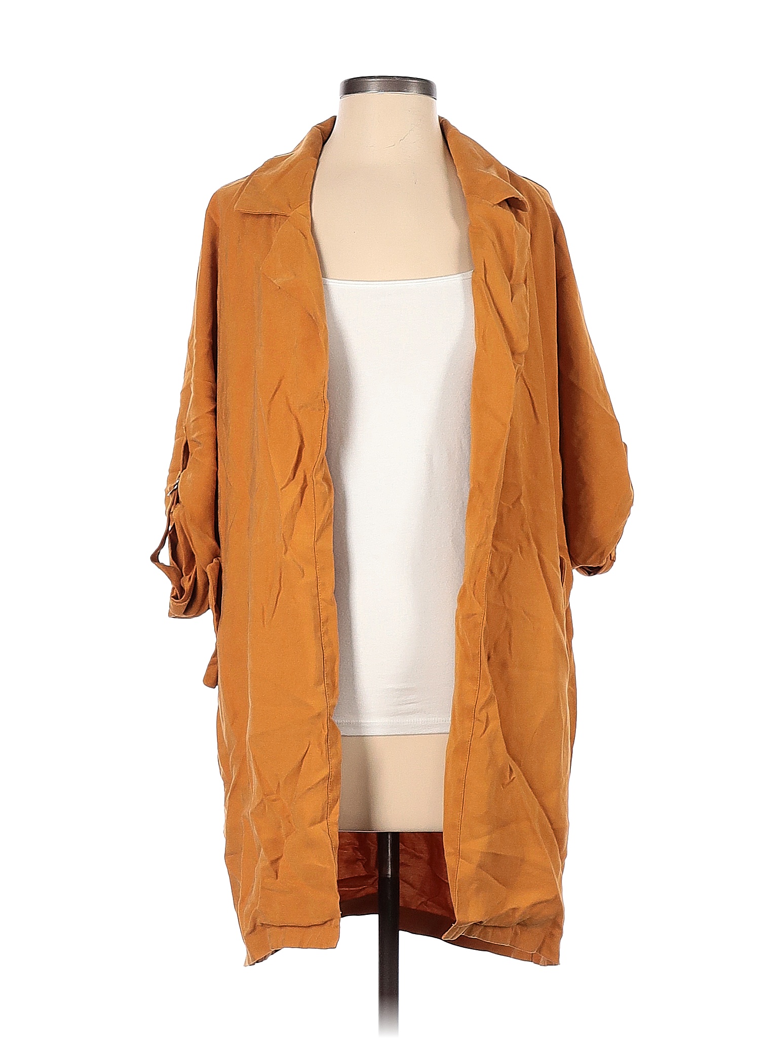 Forever 21 Solid Colored Orange Jacket Size S 67 off thredUP