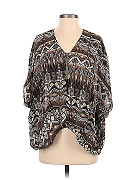 Miss Tina by Tina Knowles Short Sleeve Blouse (view 1)