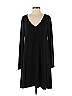 Lou & Grey Solid Black Casual Dress Size S - photo 1