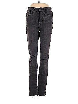 Madewell 9" Mid-Rise Skinny Jeans in Black Sea (view 1)