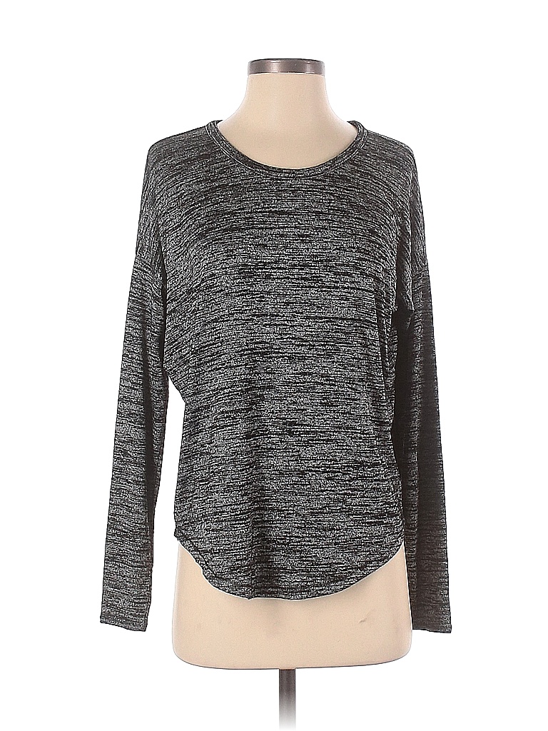 Rag & Bone/JEAN Color Block Marled Colored Gray Long Sleeve T-Shirt Size XS - photo 1