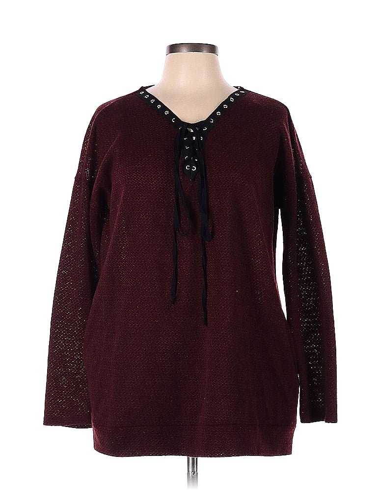 Pre-owned 143 Story Pullover Sweater In Burgundy