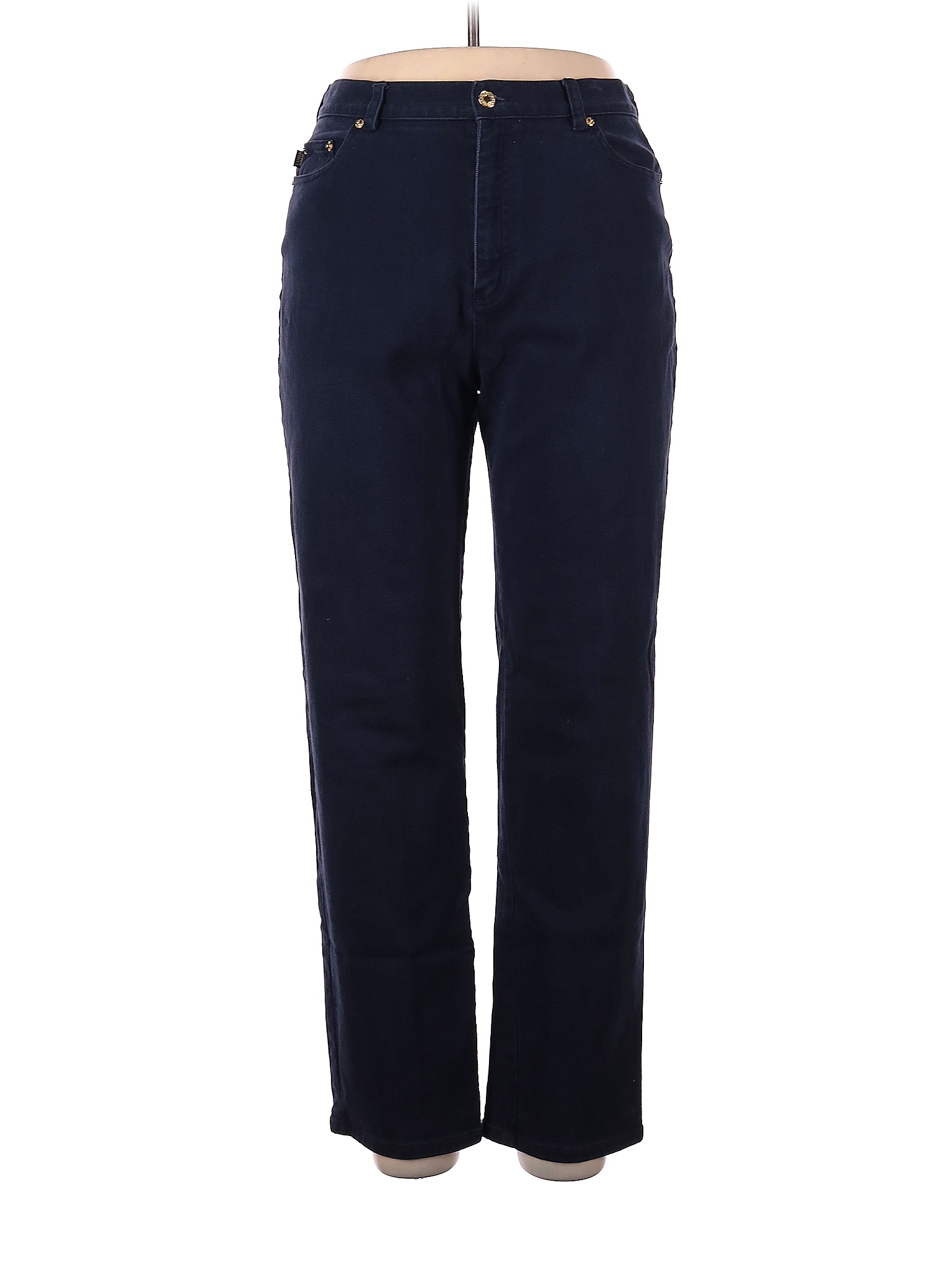 Lauren Jeans Co. Solid Blue Jeans Size 14 75 off thredUP