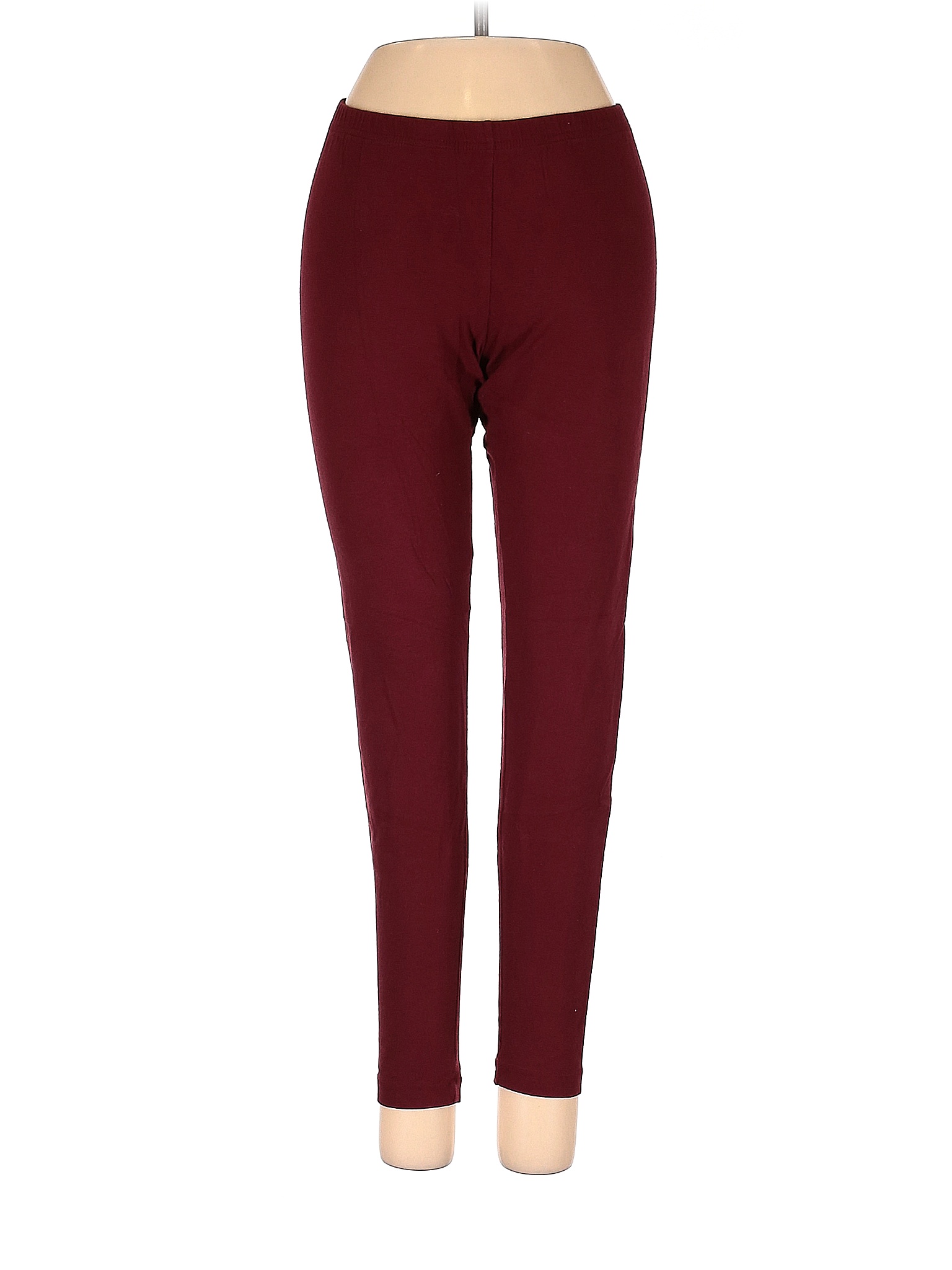 Old Navy Solid Colored Burgundy Leggings Size S 43 off thredUP