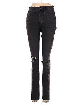 Madewell 9" Mid-Rise Skinny Jeans in Black Sea (view 1)