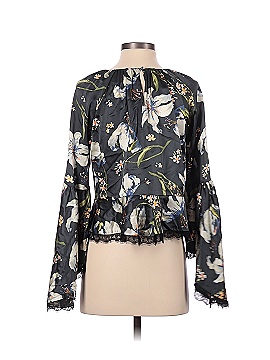 Cinq à Sept Long Sleeve Silk Top (view 2)