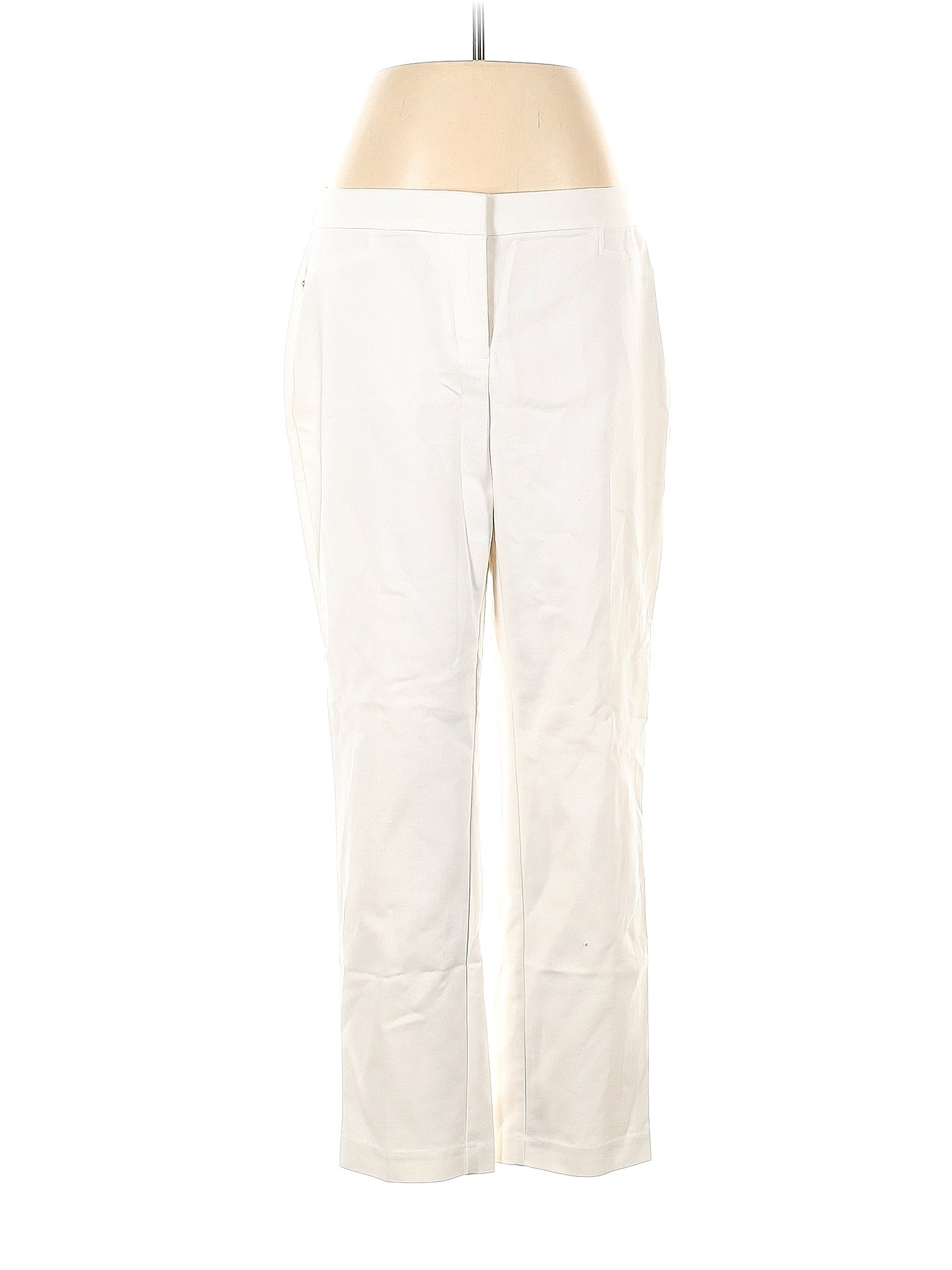 Rafaella Solid Colored Ivory Khakis Size 6 - 82% off | thredUP