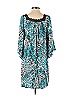 Assorted Brands Animal Print Teal Blue Casual Dress Size 2 - photo 2