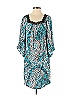Assorted Brands Animal Print Teal Blue Casual Dress Size 2 - photo 1