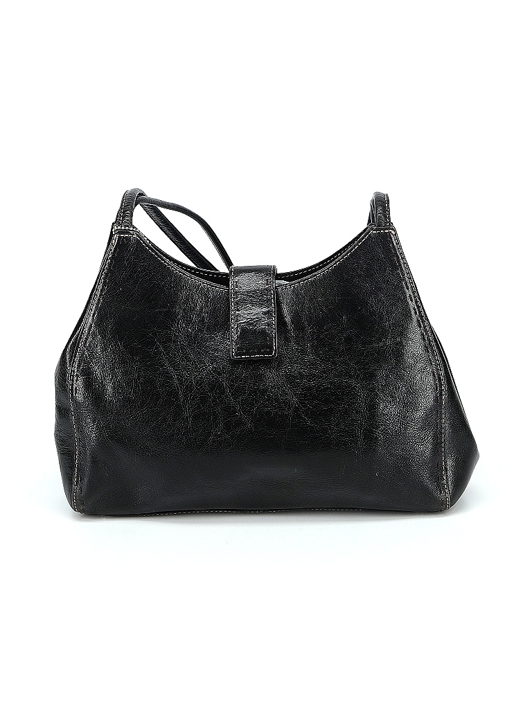 Fossil 100 Leather Solid Black Leather Shoulder Bag One Size 76 off