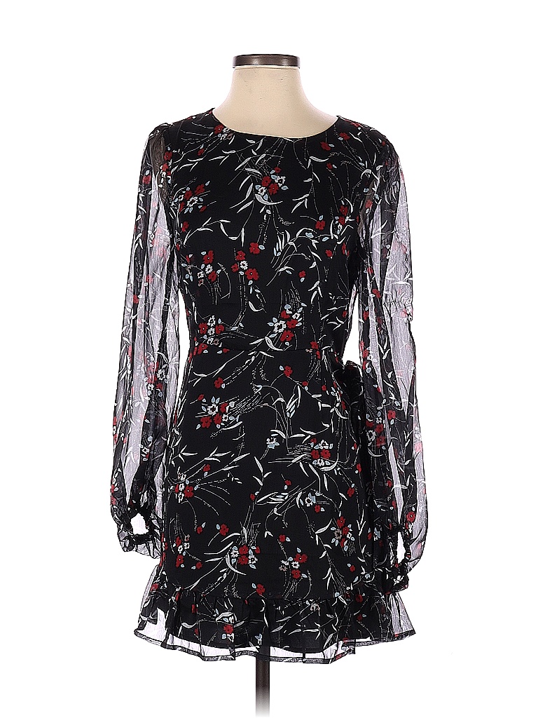 Lulus 100% Polyester Floral Black Casual Dress Size S - 71% off | thredUP