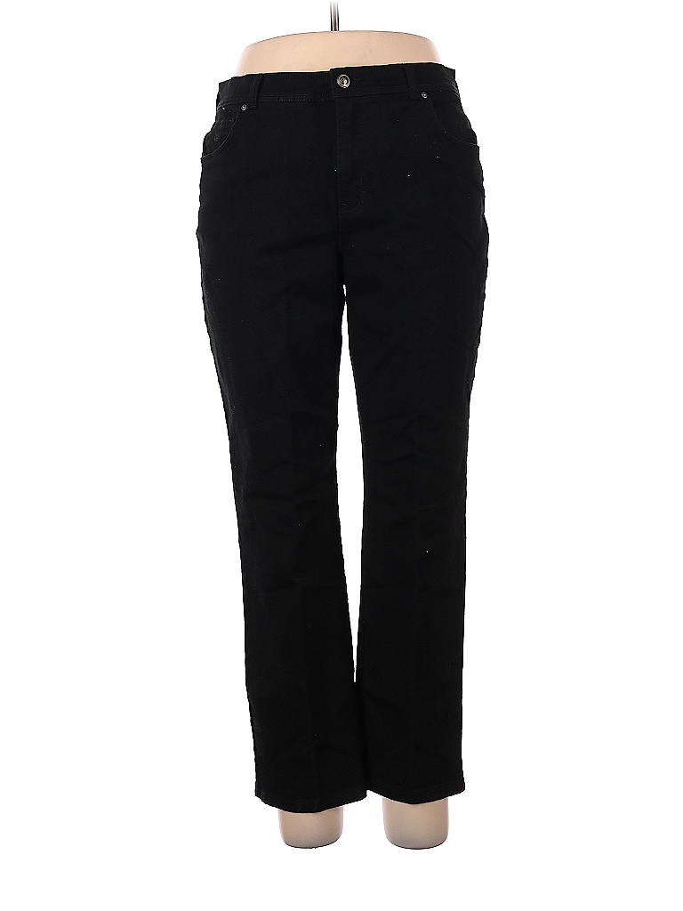 Gloria Vanderbilt Solid Black Jeans Size 16 - 62% off | thredUP