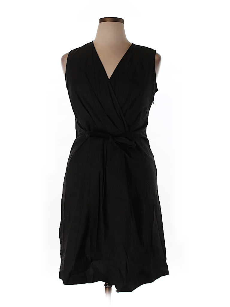 J.jill Solid Black Casual Dress Size 16 (Petite) - 69% off | thredUP