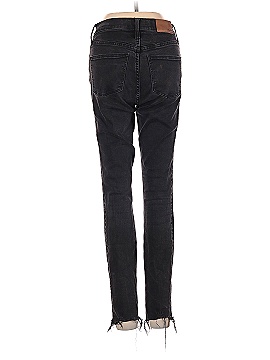 Madewell 9" Mid-Rise Skinny Jeans in Berkeley Black: Button-Through Edition (view 2)