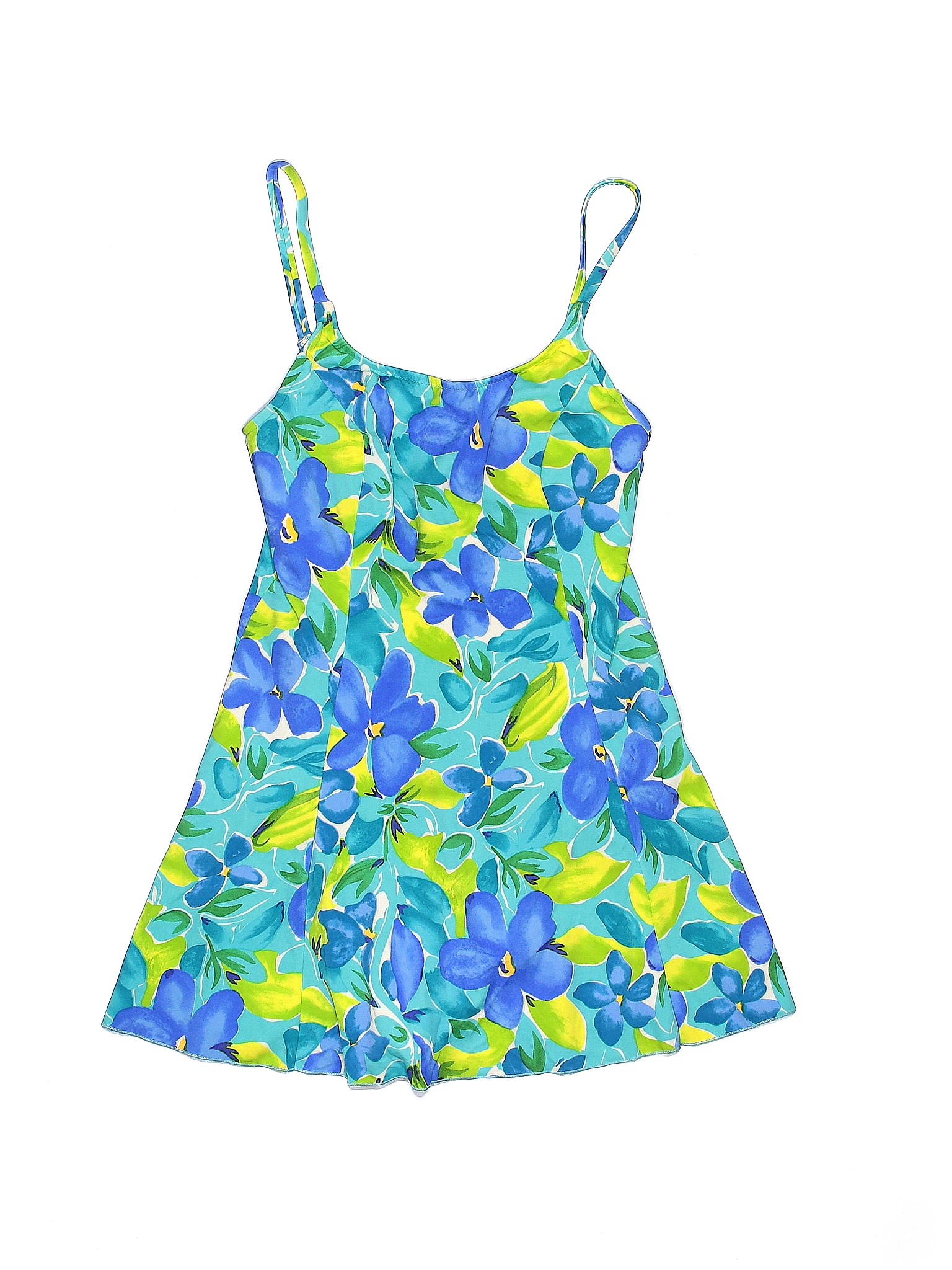 L.L.Bean Floral Blue Swimsuit Top Size 8 - 56% off | thredUP