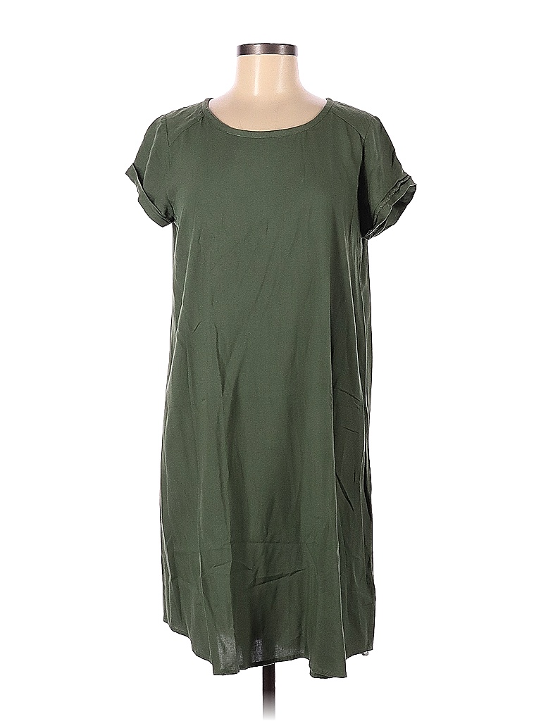 Sahalie 100% Rayon Solid Colored Green Casual Dress Size M - 60% off ...