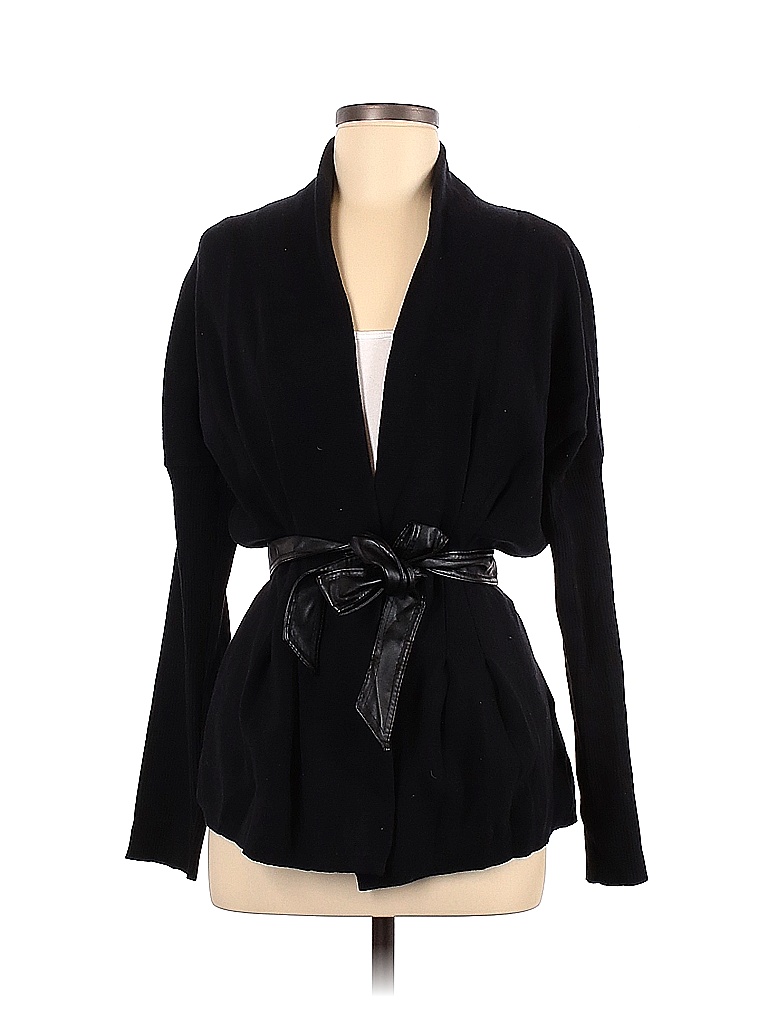 Dana Buchman 100% Cotton Color Block Solid Black Cardigan Size M - 78% ...