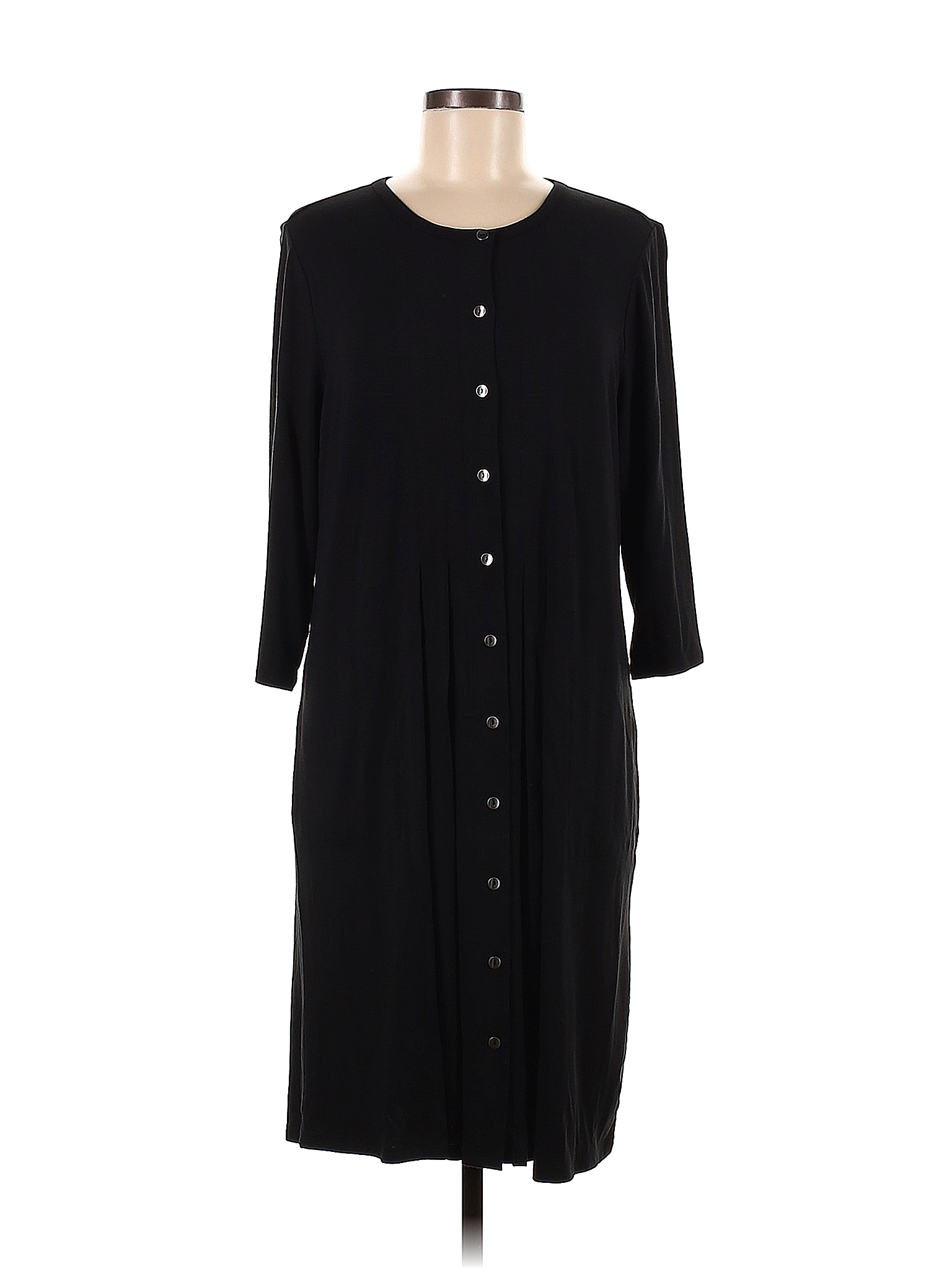 J.Jill Solid Black Casual Dress Size M 75 off thredUP