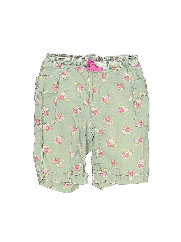 Gap Outlet 100% Cotton Floral Colored Green Cargo Shorts Size 6-12 mo - photo 1