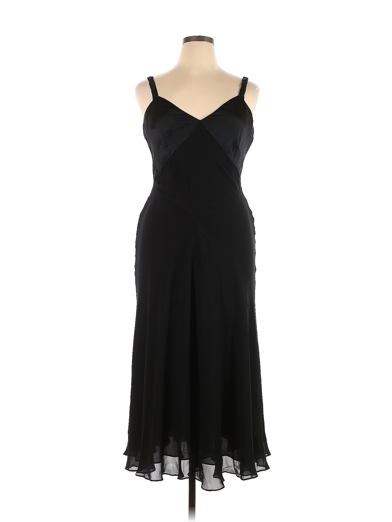 Calvin Klein 100% Silk Solid Black Cocktail Dress Size 14 - 71% off ...