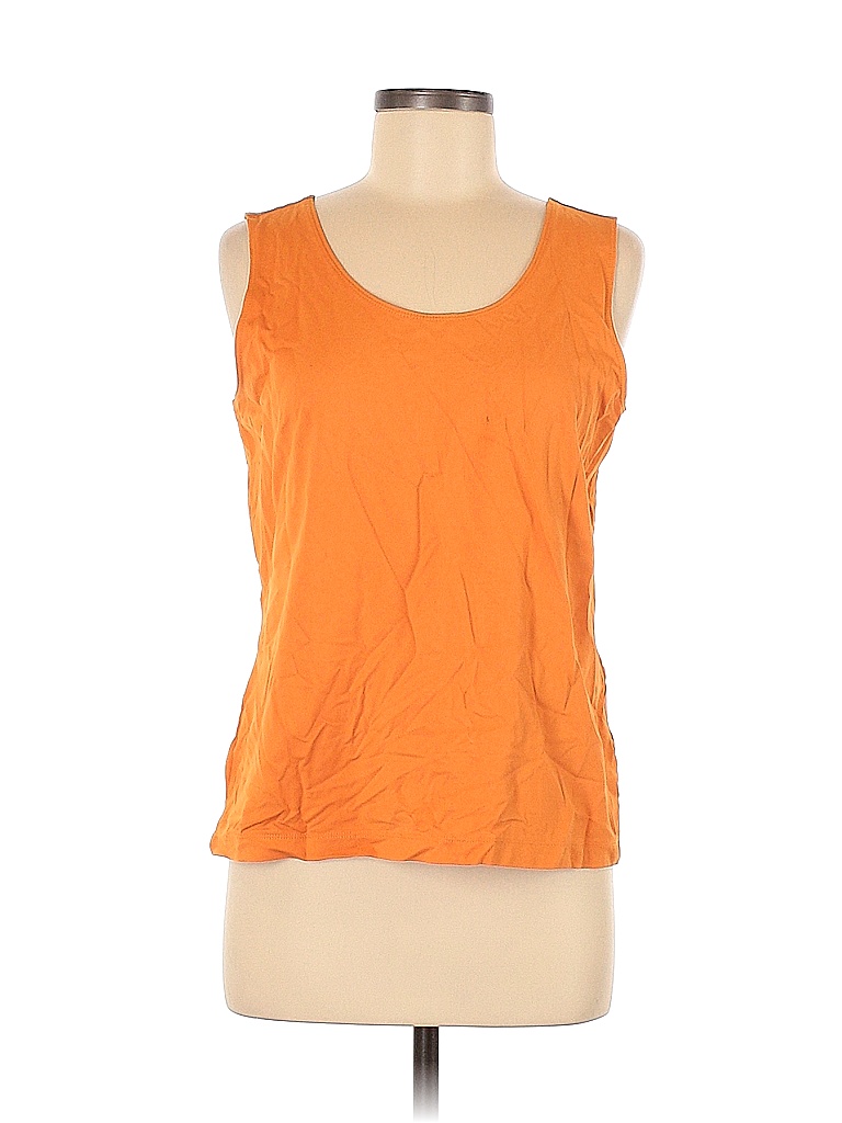 Chico's Solid Colored Orange Tank Top Size Lg (2) - 70% off | thredUP