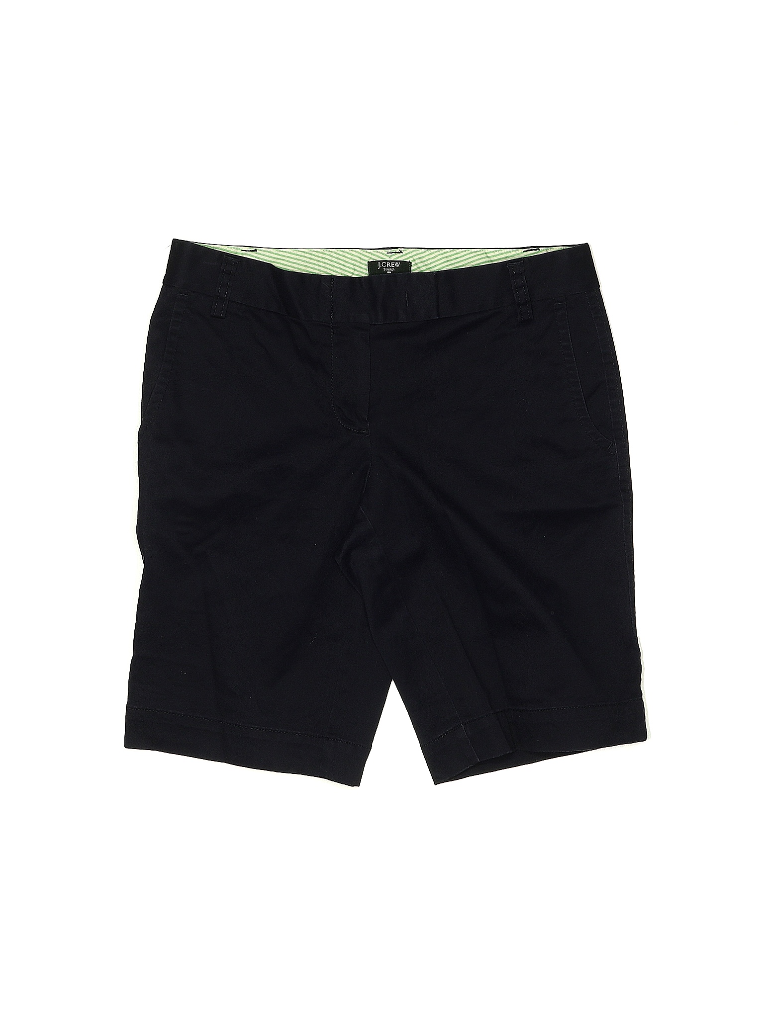 J.Crew Factory Store 100 Cotton Solid Colored Blue Khaki Shorts Size 2