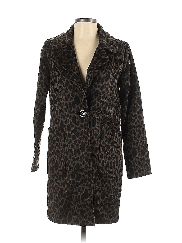 Bernardo Animal Print Leopard Print Black Brown Coat Size XS - 76% off ...