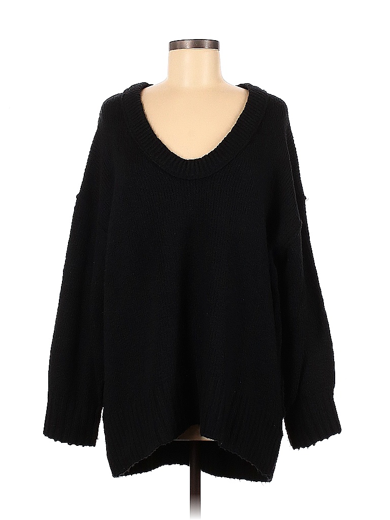 Free People Color Block Solid Black Pullover Sweater Size XS - 68% off ...