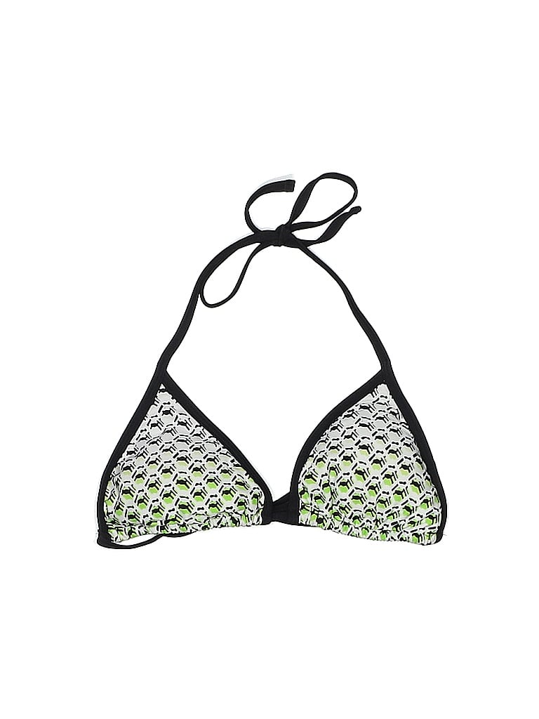 Peter Pilotto for Target Houndstooth Snake Print Argyle Grid Tweed Green White Swimsuit Top Size S - photo 1