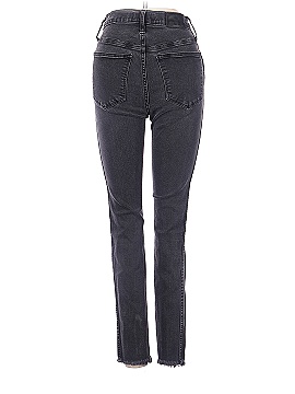 Madewell 10" High-Rise Skinny Jeans in Berkeley Black: Button-Through Edition (view 2)