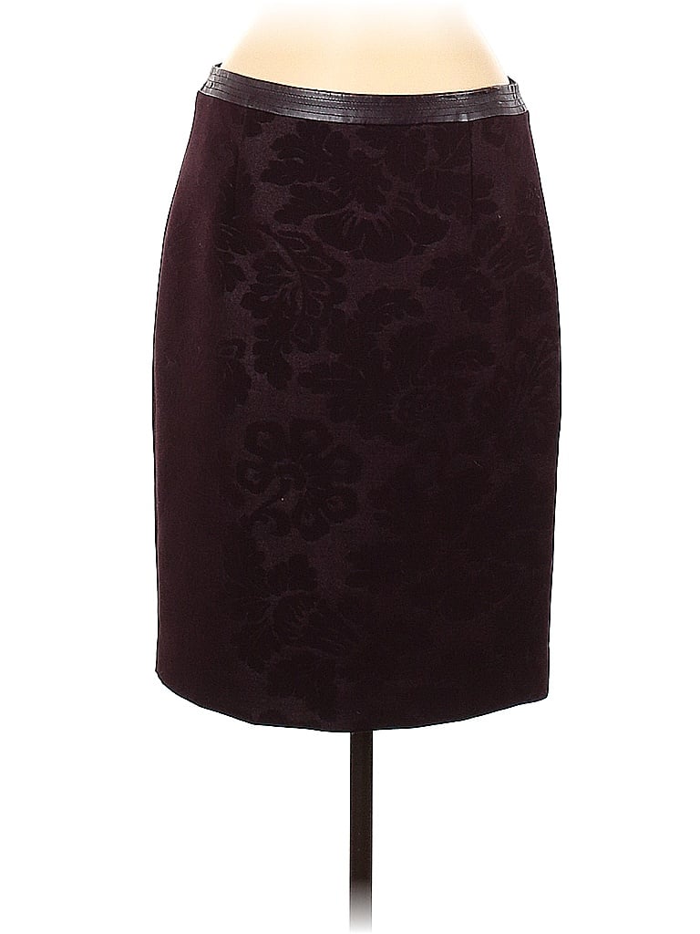 Pre-owned Worth New York Formal Skirt In Burgundy