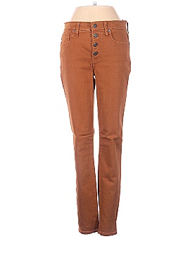 Madewell 9" Mid-Rise Skinny Jeans: Garment-Dyed Button-Front Edition (view 1)