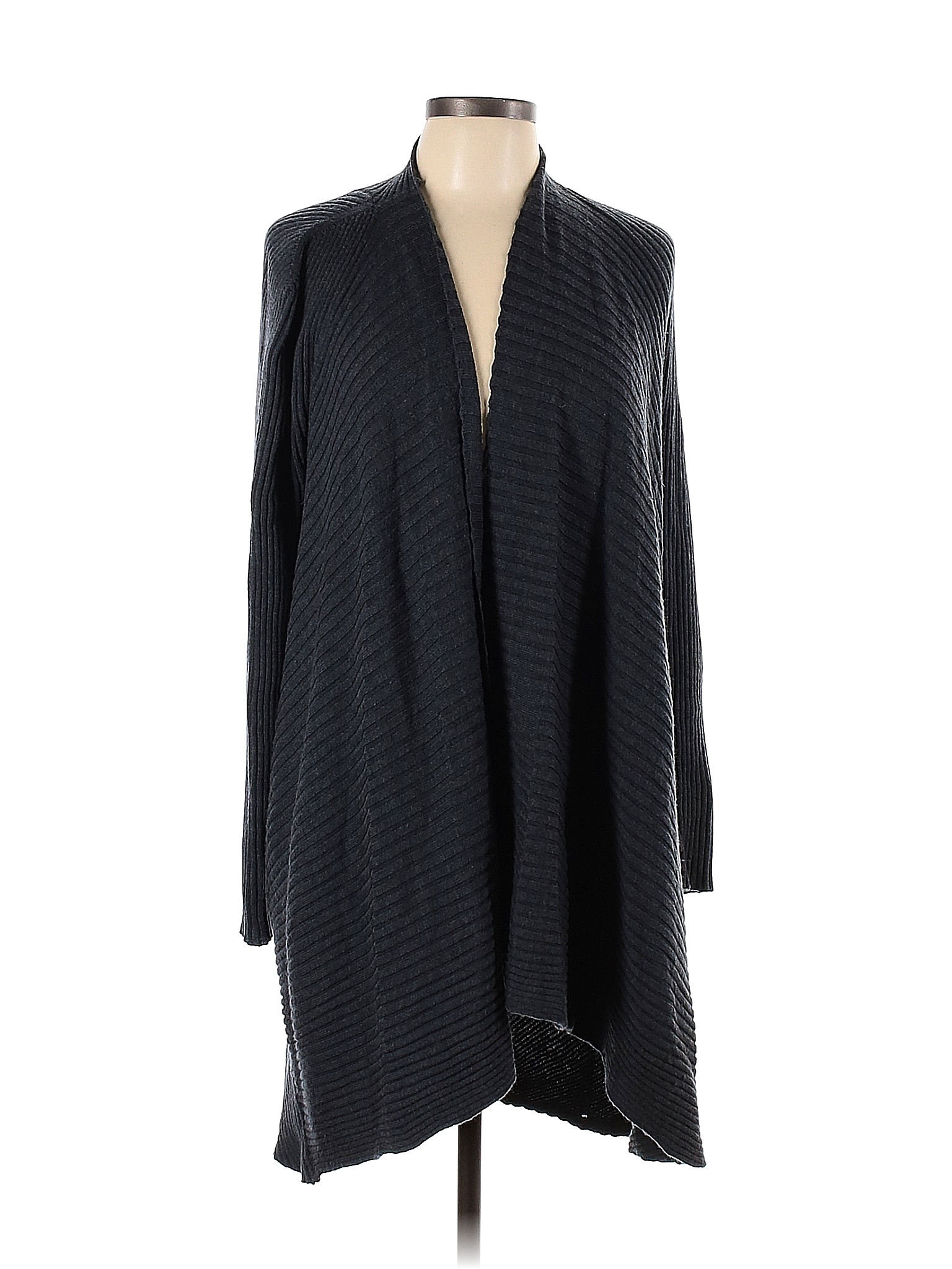 Eileen Fisher 100% Merino Wool Color Block Stripes Black Gray Wool ...