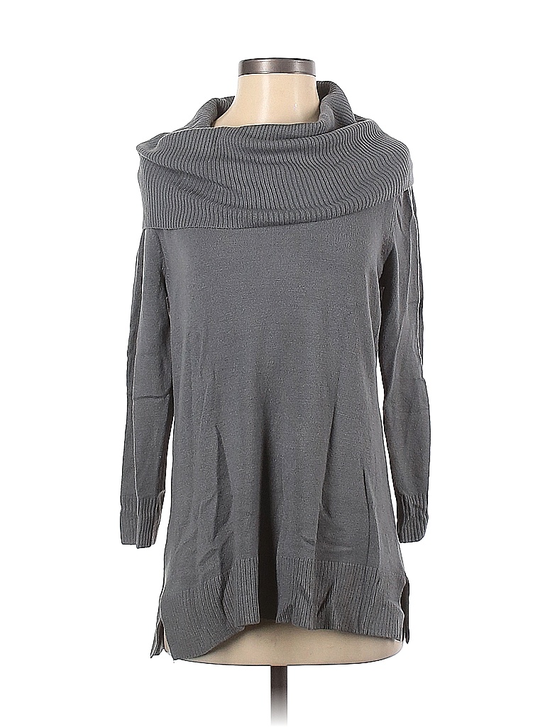 Cable & Gauge Color Block Gray Turtleneck Sweater Size S - 65% off ...