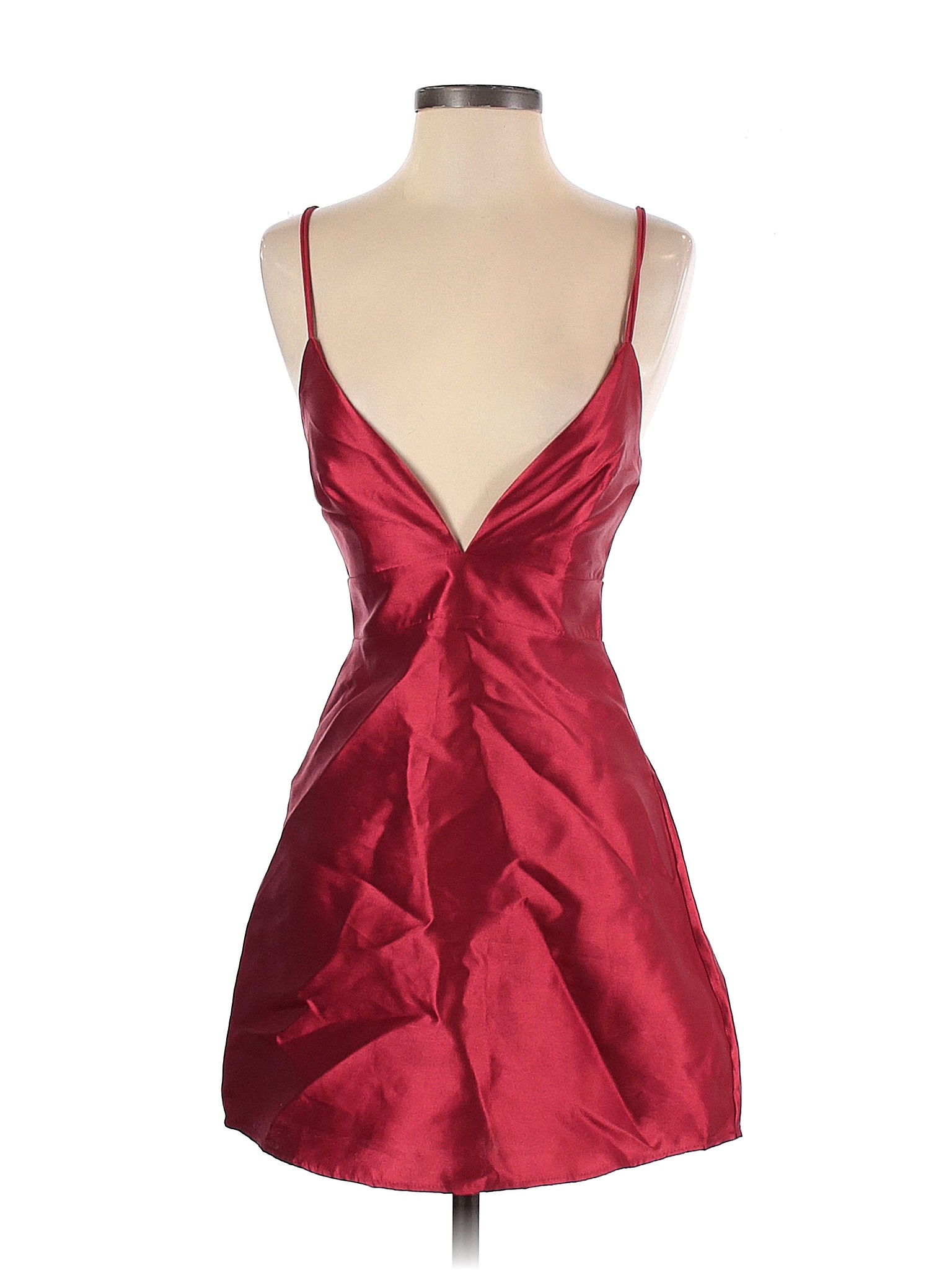Lulus 100 Polyester Solid Colored Red Cocktail Dress Size XS 62 off