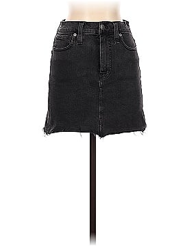 Madewell Stretch Denim Straight Mini Skirt in Ashcraft Wash: Raw-Hemmed Edition (view 1)