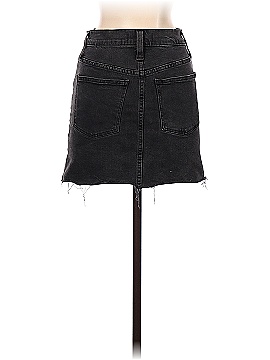 Madewell Stretch Denim Straight Mini Skirt in Ashcraft Wash: Raw-Hemmed Edition (view 2)