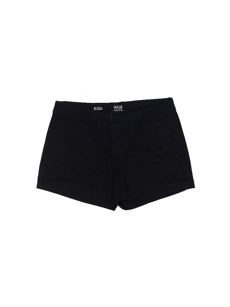 a.n.a. A New Approach 100 Cotton Solid Black Shorts Size 6 60 off