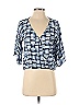 BB Dakota 100% Rayon Blue Short Sleeve Blouse Size XS - photo 1
