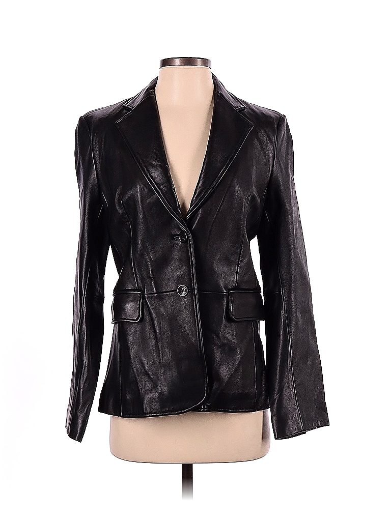 Banana Republic 100 Leather Solid Black Leather Jacket Size 4 75 off thredUP