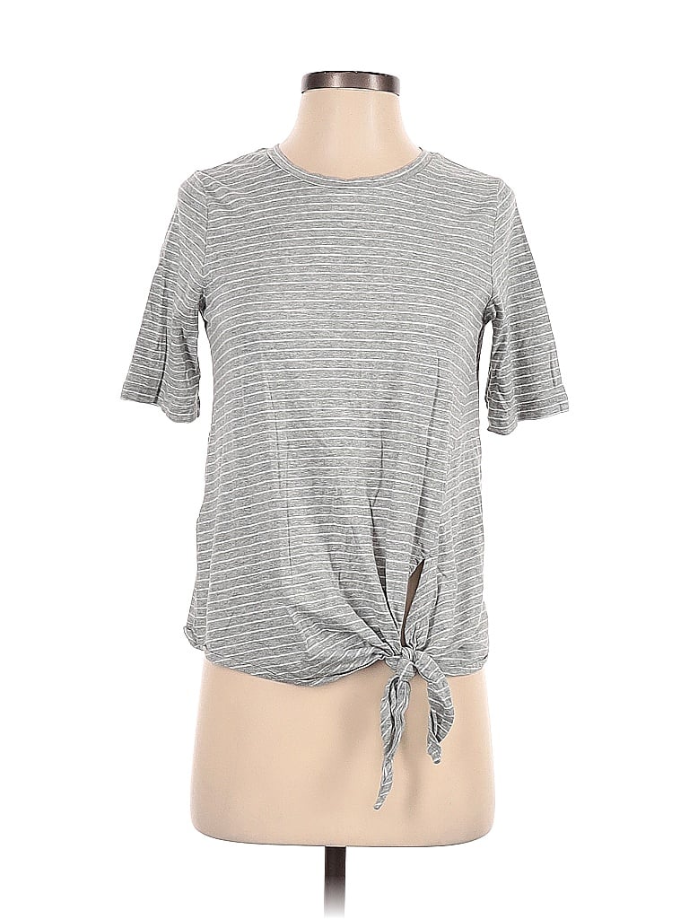 Banana Republic Stripes Gray 3/4 Sleeve T-Shirt Size XS - 75% off | ThredUp