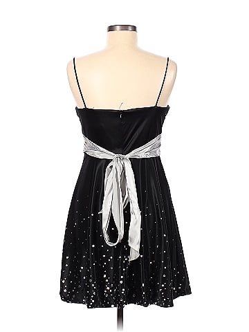 Jump Apparel by Wendye Chaitin 100 Polyester Stars Metallic Black Cocktail Dress Size 9 87 off ThredUp