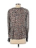 Nanette Lepore 100% Silk Animal Print Leopard Print Multi Color Tan Long Sleeve Silk Top Size 4 - photo 2