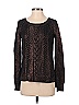 Ella Moss Color Block Solid Black Brown Pullover Sweater Size S - photo 1