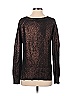 Ella Moss Color Block Solid Black Brown Pullover Sweater Size S - photo 2
