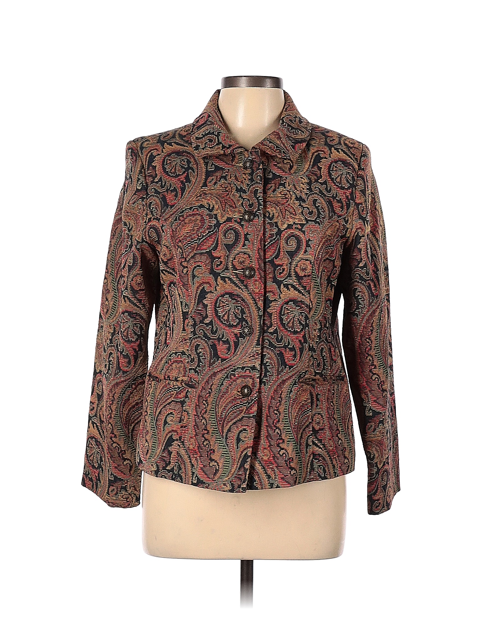 Koret Paisley Colored Brown Jacket Size 10 - 74% off | thredUP