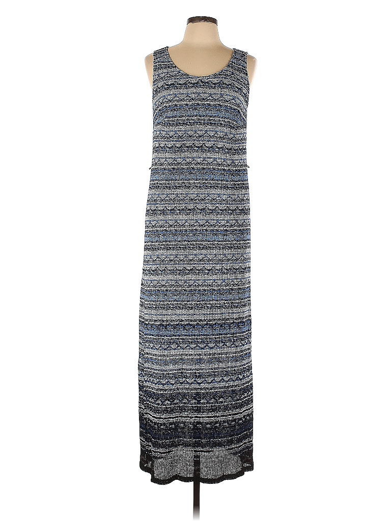 Ashley Stewart Stripes Blue Casual Dress Size 12 (Plus) - photo 1