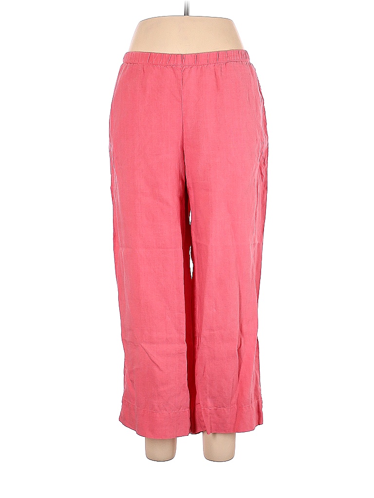 J.Jill 100 Linen Colored Pink Linen Pants Size L 69 off thredUP