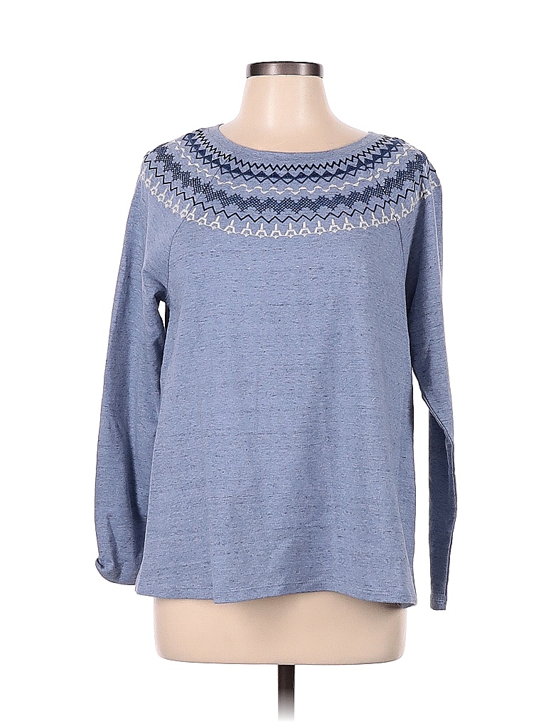 J.Jill Blue Long Sleeve Top Size M - 77% off | thredUP