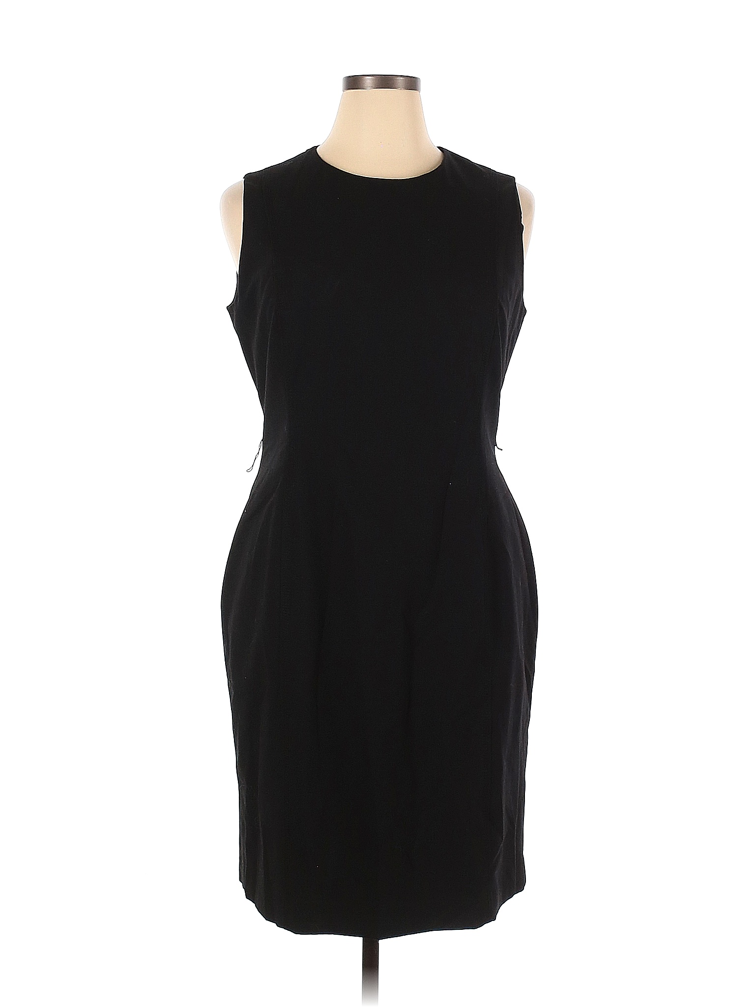 Calvin Klein Solid Black Casual Dress Size 14 72 off thredUP